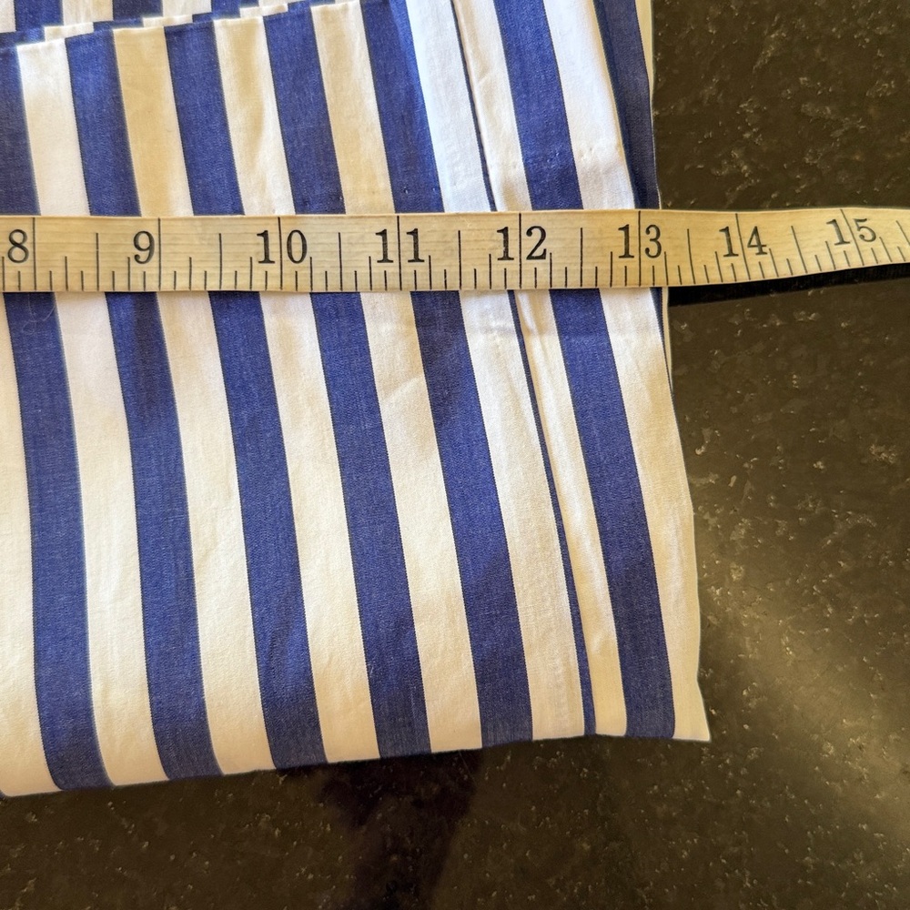 NWT J. Crew Tushar Blue/White Stripe Halter Neck Wide Leg Jumpsuit Size 6 - Picture 10 of 16